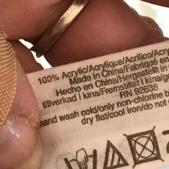 Fossil Winter White Cable Knit Scarf Cozy Warm Cabincore Lodge Ski Bunny Key - Picture 5 of 8